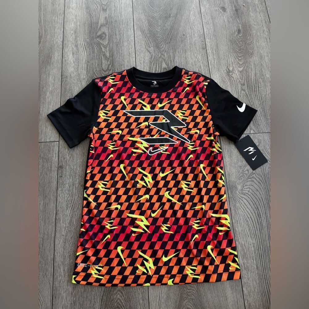 Nike Kids Graphic T-Shirt - Black, Red, and Yellow